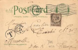 New York, St. Paul building and Lower Broadway, litho