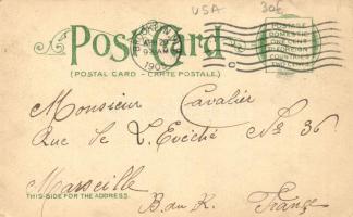 New York, Brooklyn Bridge, litho