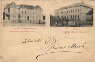1899 Mosonmagyaróvár, Magyaróvár; Takarékpénztár, Iskola (EK)