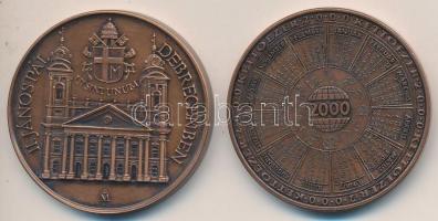 2db emlékérem: 2000. "MÉE Budapest - Államalapítás ezredik évfordulója - Szent István" Br ...