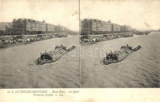 Budapest V. Belgrád rakpart (Ferenc József Rakpart) uszály (kis szakadás / small tear)