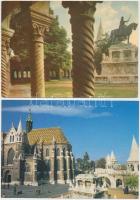 100 db MODERN Budapest városképes lap, benne több fekete-fehér városképes lap / 100 modern Hungarian...