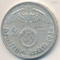Német 3. Birodalom 1936G 2M Ag "Hindenburg" T:2,2- German Third Reich 1936G 2 Mark Ag "Hindenburg" C:XF,VF