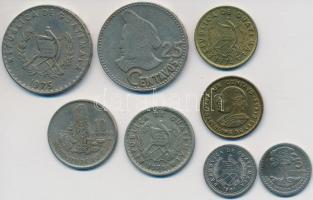 Guatemala 1974-1984. 1c sárgaréz (2x) + 5c CuNi (2x) + 10c CuNi (2x) + 25c CuNi (2x) T:vegyes
Guatem...