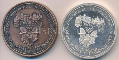 Bozó Gyula (1913-2004) / Szabó Géza (1939-) 1989. "George Bush látogatása Magyarországon" ...