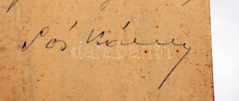 Sós Károly (1909-1991) labdarúgó, edző, NDK-s és magyar szövetségi kapitány üdvözlő sorai aláírása a...