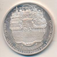 Bozó Gyula (1913-2004) / Szabó Géza (1939-) 1990. "Mátyás király halálának 500. évfordulója emlékére" Ag emlékérem (35,6g/0.835/42,5mm) T:2 (PP)