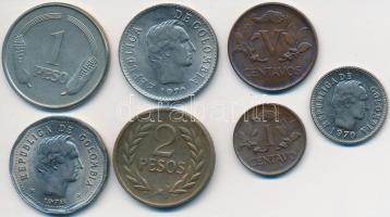 Kolumbia 1970-1987. 1c-2P (7xklf) fémpénz T:vegyes
Columbia 1970-1987. 1 Centavo - 2 Pesos (7xdiff) ...