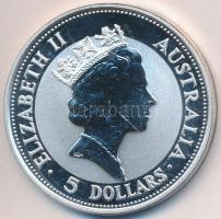 Ausztrália 1991. 5$ Ag "Kookaburra" (1oz/0.999) T:1 Australia 1991. 5 Dollars Ag "Kookaburra (1oz/0.999) C:UNC