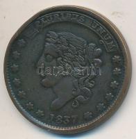 Amerikai Egyesült Államok 1837. Réz szükségpénz T:2- ph.
USA 1837. Copper "Hard Time" toke...