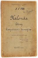 cca 1910-1915 A Nógrád vármegyei helyi érdekű vasút Kalonda községre készíttetett kisajátítási tervrajza