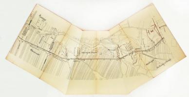 cca 1910-1915 A Magyar Királyi Államvasutak privigye-nyitrabányai vonalra készíttetett helyszínrajza