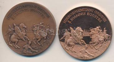 Bozó Gyula (1913-2004) / Szabó Géza (1939-) DN "Johannita rend / 1241. Muhi" (2x) Br emlék...