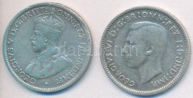 Ausztrália 1936-1942. 6P Ag (2x) "V. György" + "VI. György" T:2-
Australia 1936-...