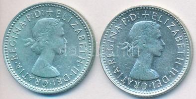 Ausztrália 1958-1959. 6P Ag "II. Erzsébet" (2x) T:2,2-
Australia 1958-1959. 6 Pence Ag &qu...