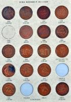 Ausztrália 1911-1964. DANSCO dísztokos Penny gyűjtemény 73db különféle évjárattal illetve variánssal...