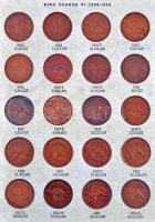 Ausztrália 1911-1964. DANSCO dísztokos Penny gyűjtemény 73db különféle évjárattal illetve variánssal...