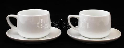 Tchibo reklám csésze párban, jelzés nélkül, hibátlan, eredeti dobozában, 16×18 cm