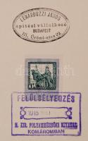 1915 Bp., A győri Teleszky úti híd terve, Lenarduzzi János építési vállalkozó pecsétjével, 3 db