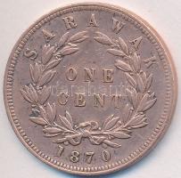 Sarawak 1870. 1c Cu "Charles V. Brooke Rajah" T:2 Sarawak 1870. 1 Cent Cu "Charles V. Brooke Rajah" C:XF