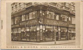 Vienna, Wien I. Kartnerstrasse 45. Nissel & Sikora postcard bookled with 3 postcards