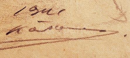 Olvashatatlan jelzéssel: Női portré. Ceruza, papír, jelzett, 24x34 cm