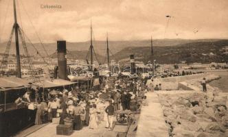 Crikvenica, Molo, departure, steamship