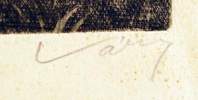 Váry jelzéssel: Jézus. Rézkarc, papír, jelzett, 17x23 cm