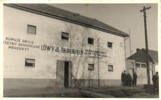 Érsekújvár, Lőwy & Ehrenfeld gabona és egyéb mezőgazdasági termény üzlete / grain stores, photo (EK)