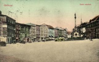 Olomouc, Olmütz; Dolní námestí / main square, Marketplace and crafts exhibition (small tear)