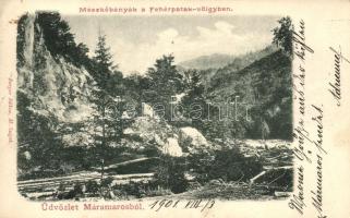 Fehérpatak-völgy, Mészkőbányák, kiadja Berger Miksa / valley, limestone mines (EK)