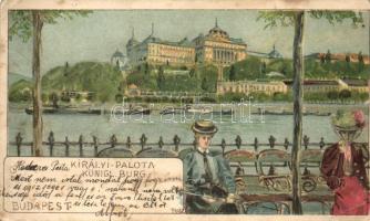 Budapest I. Királyi vár, litho s: Rosenberger (EB)