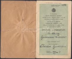 1910 Ferenc József nevében Guttmann Tivadar, a Ganz gyár könyvelőjének nevére kiállított útlevél orosz vízummal és pecséttel