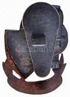 1942. "Milano 1942" aranyozott, zománcozott fém levente gomblyukjelvény (28x20mm) T:2 kis ...