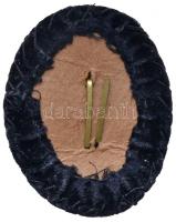 ~1930. "Vizicserkész" alumínium sapkajelvény ovális fekete bársony dísz foglalattal (Br.: ...