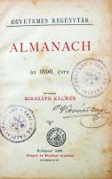 Mikszáth Kálmán (szerk:): Almanach az 1898. évre. Egyetemes regénytár. Budapest, 1898, Singer és Wol...