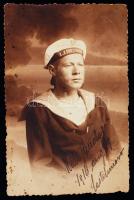 1916 K.u.k. Kriegsmarine  magyar matróza, 13,5×8,5 cm / 1916 Hungarian sailor of the Kriegsmarine
