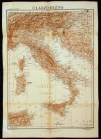 1943 Olaszország térképe. Mértéke: 1:2,700.000, 42x60cm