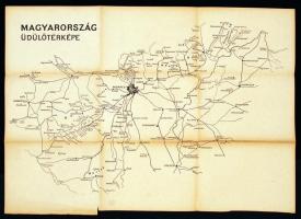 cca 1920-30 Kétoldalas térkép: Magyarország üdülőtérképe, valamint Budapest és Északi környéke. 33x47,5cm