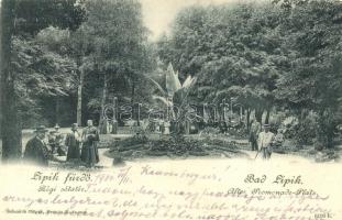 Lipikfürdő, sétatér