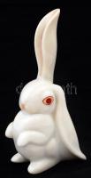 Herendi kézzel festett porcelán nyuszi, hibátlan, jelzett, m: 10 cm