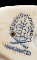 Herendi kézzel festett porcelán nyuszi, hibátlan, jelzett, m: 10 cm