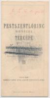cca 1930-40 Pestszentlőrinc nagyközség térképe. Méret: 1:15,000. Közúti lámpák tervezésénél használt példány: 22db lámpa /:írányfények:/ jelölésével. Hátoldalon: utca névsor ill., reklámok. 42x42cm