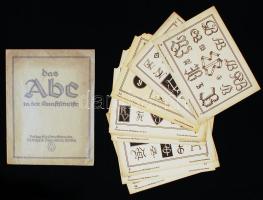 cca 1930 Das ABC in der Kunsschrift. Verlag für Schriftkunde heintze &Blanckertz- Berlin. cca 15 kissé viseletes gyakorló lappal.