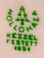 Hollóházi porcelán nyuszipár, jelzett, m: 7,5 cm