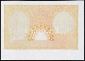 1943. 100P "Szálasi-kiadás" kiadatlan bankjegy hátoldali fázisnyomattal, előlap csak alapn...