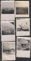 1941-1942 21 db fénykép a Szeretfalva-Déda vasútvonal építéséről, valamint Marosvásárhely, Alsórépa ...
