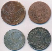 Ausztria 1760. 1/2Kr Cu + 1800A 1/2Kr Cu + 1816A 1/2Kr Cu + 1849A 6Kr Ag T:2-,3,3- Austria 1760. 1/2 Kreuzer Cu + 1800A 1/2 Kreuzer Cu + 1816A 1/2 Kreuzer Cu + 1849A 6 Kreuzer Ag C:VF,F,VG