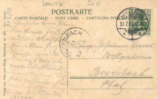 Heidelberg. Nach der Mensur - Abfuhr; Verlag von Edm. von König, No. 400 / German academic fencing, ...