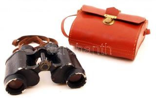 MOM régi katonai távcső, szíjjal, tokban